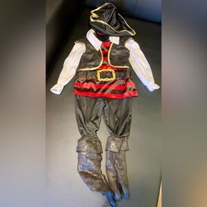Pirate Adventure Kids Costume - Red and Black